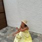 Simple A Line Spaghetti Strap Light Yellow Satin Prom Dress Evening Dress SH2313