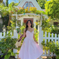 Light Pink A Line Spaghetti Strap Corset Satin Prom Dress Vacation Dress SH6255