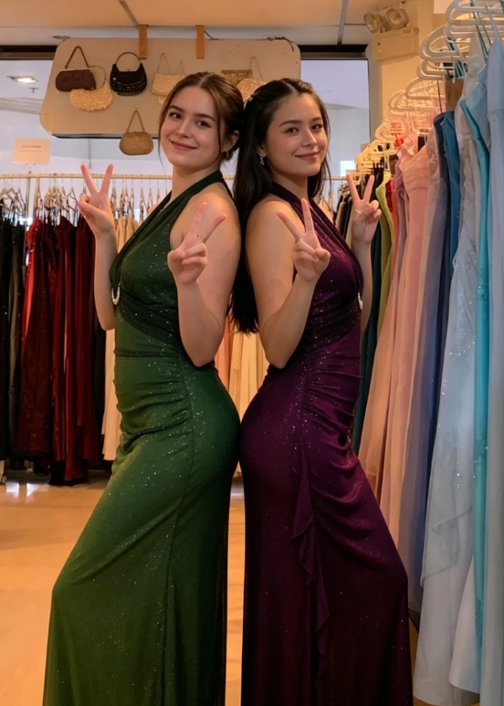 Sexy Halter Ombre Green Chiffon Backless Long Prom Dress Evening Dress SH1147