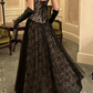 Sexy Black A Line Spaghetti Straps Lace Prom Dress Evening Dress Date Dress SH5643