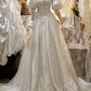 Vintage Ball Gown Puff Beaded Appliques White Satin Prom Dresses 18th Birthday Dresses SH4644