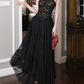 Elegant White A Line Round Neck Lace Long Prom Dress Evening Dress SH1851