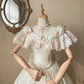 Sweety Retro Ball Gown Off the Shoulder Light Pink Rose Lace Satin Wedding Dress Prom Dress SH5891