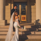 Elegant Mermaid Long Sleeve Sequin Lace Satin Wedding Dress SH6337