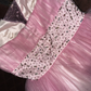 Cute A Line Sweetheart Neck Beaded Pink Tulle Satin Short Homecoming Dress Cocktail Dress SH3101