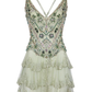 Vintage A line Spaghetti Straps Light Mint Green Chiffon Formal 8th Grade Homecoming Dress SH3386
