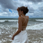 Simple White A Line Spaghetti Straps Satin Short Prom Dress Homecoming Dress Outfits SH7214