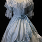 Vintage Bow Ball Gown Puff Layered Lace Satin Prom Dress 16th Birthday Dress SH3863