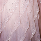 Gentle A Line Off the Shoulder Layered Rhinestone Beaded Pink Organza Long Party Dress SH2927
