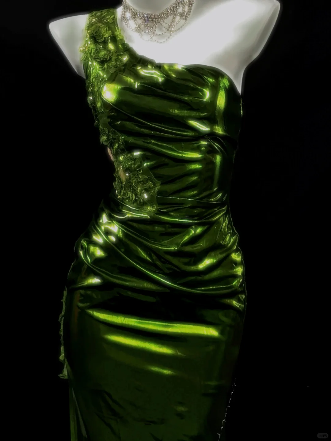Charming Unique Sheath One Shoulder Beaded Satin Prom Dress Graduation Prom Dress SH5431