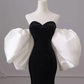 Black Velvet Strapless Mermaid Prom Dress Evening Dress SH1327