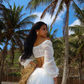 Two Piece A Line Long Sleeve Lace Chiffon Vacation Dress Outfits Dress SH4393