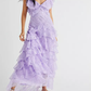 Lilac Long Prom Dress Layed Lace Evening Dress SH613