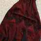 Vintage Black Chiffon Beaded Burgundy Satin Short Prom Dress Homecoming Dress SH7417