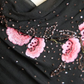Gorgeous Black Prom Dress With Flowers Birthday Outfits Evening Dress SH1283