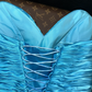 Stunning Mermaid Sweetheart Neck Beaded Sequin Blue Satin Long Prom Dress Evening Dress SH3157