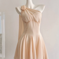 Apricot A Line One Shoulder Flower Chiffon Short Homecoming Dress Cocktail Dress SH3051