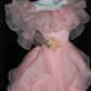 Princess Pink Ball Gown Straps Ruffle Organza Prom Dress Quinceanera Dress SH7164