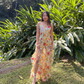Stunning Print Floral A Line Straps Ruffle Chiffon Prom Dress Party Dress SH4019