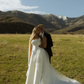 High-class Ball Gown Straps White Satin Long Wedding Dress SH7142