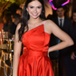 Charming A Line Strapless Red Satin Long Prom Dress Evening Dress SH2294