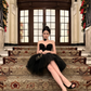Simple Black A Line Sweetheart Neck Tulle Short Birthday Dress Homecoming Dress SH3402