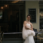 Cute Unique Mermaid Strapless White Tulle Long Wedding Dress SH5100