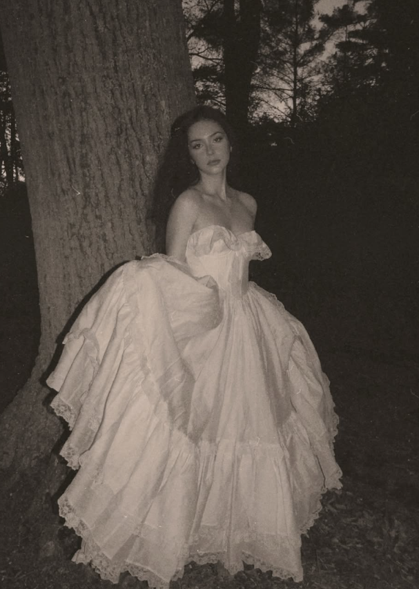 Princess Ball Gown Strapless Ivory Lace Satin Long Prom Dress Party Dress SH5317