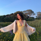 Simple A Line V Neck Yellow Satin Short Prom Dress Homecoming Dress SH6389