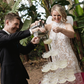 Charming A Line Halter Lace Long Sweep Open Back Wedding Dress with Bow SH2168