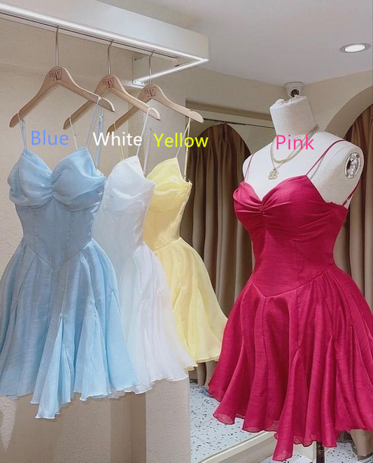 Cute Short Prom Dress Pink A Line Homecoming Dress SH1291