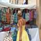 Cute Yellow A Line V Neck Satin Cocktail Dress Homecoming Dress SH6152