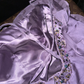 Vintage Mermaid Spaghetti Strap Purple Sequin Beaded Satin Long Sweep Party Dress Evening Dress SH3062