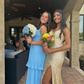Blue Ruffle Multi-Layer Long Prom Dress Formal Evening Dress Party Dress SH898