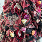 Vintage Black-Red Ball Gown Strapless 3D Floral Layered Organza Prom Dress Sweet 16 Dress SH5784