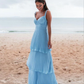 Elegant Blue Prom Dress Long Evening Dress SH1159