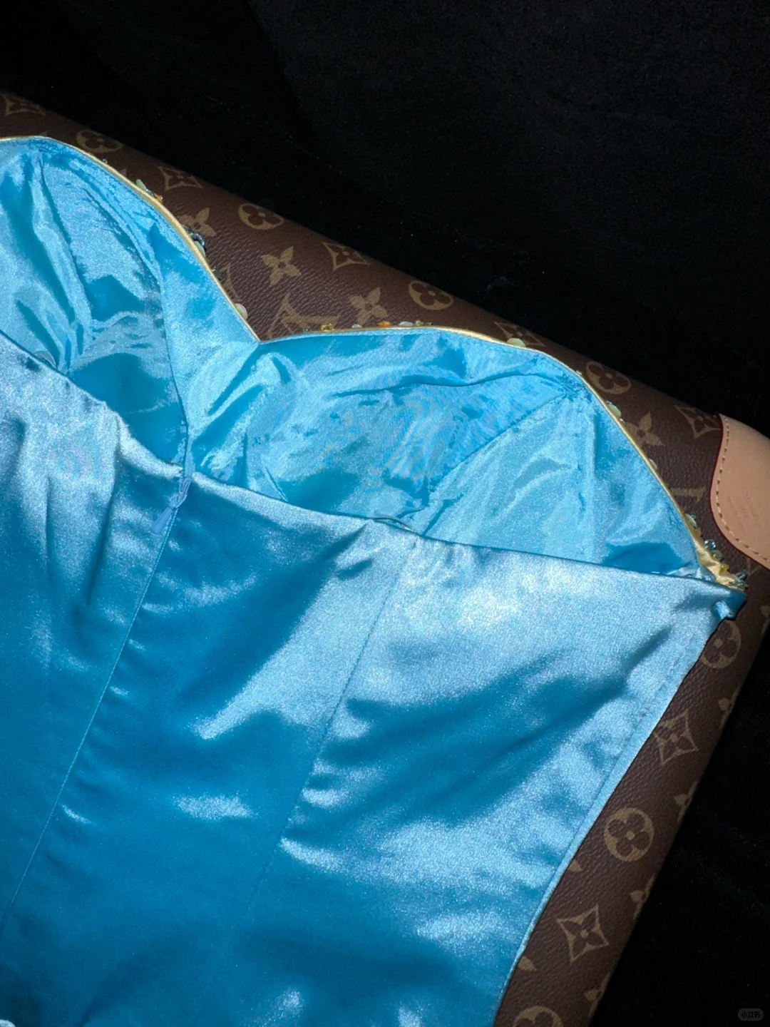 Retro Mermaid Sweetheart Neck Beaded Yellow Blue Satin Prom Dress Evening Dress SH3178