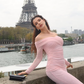 Gentle Pink Sheath Long Sleeve Tulle Long Prom Dress Party Dress SH6422