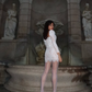 Sexy White Sheath Long Sleeve Corset Lace Mini Homecoming Dress Cocktail Dress SH3811