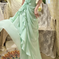 Gentle Pink One Shoulder Floral Pleated Chiffon Long Prom Dresses 16th Birthday Dresses SH4637