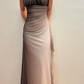 Vintage Mermaid Halter Rhinestone Grey Ombre Chiffon Prom Dress Evening Dress SH2065
