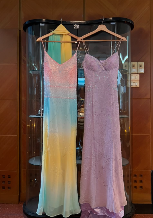 Stunning Lilac A Line Beaded Chiffon Prom Dress Party Dress Date Dress SH4888