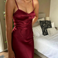 Elegant Yellow Sheath Straps Satin Sweetheart Backless Long Prom Dress SH752