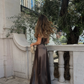Simple Brown Spaghetti Straps A Line Prom Dress Party Dress SH1379