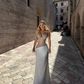 Glamorous Mermaid Spaghetti Strap Shiny Rhinestone Satin Prom Dress SH8541