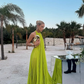 Green A Line Halter Chiffon Open Back Long Prom Dress Evening Dress SH2276