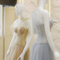 Classic A Line One Shoulder Blue Tulle Long Prom Dress Evening Dress SH4669