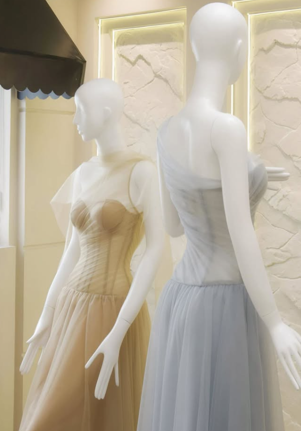 Classic A Line One Shoulder Blue Tulle Long Prom Dress Evening Dress SH4669