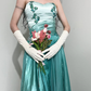 Blue Ombre Vintage A Line Sweetheart Neck Appliques Satin Chiffon Prom Dress Evening Dress SH2540