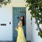 Summer Yellow A Line Strapless Chiffon Prom Dress Vacation Dress SH6257